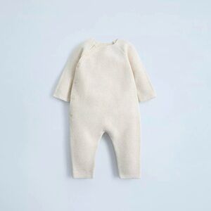 Zara Cream Knit Baby Footed One-Piece